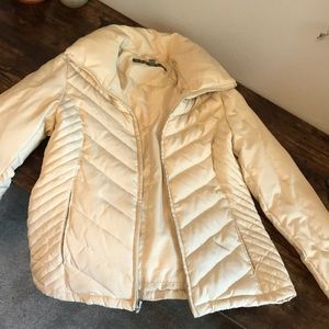 Cream colored puffer